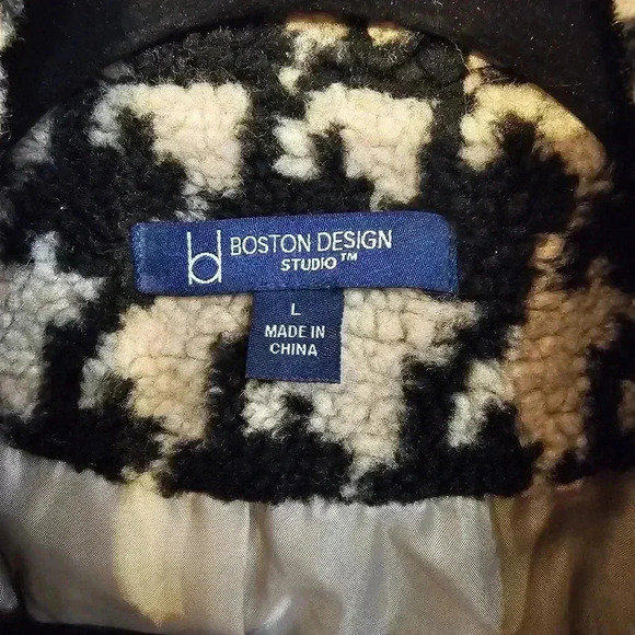 Women's Bost Design Coat Size Large Houndstooth - Picture 3 of 4